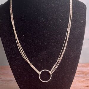 Origami Owl multi strand & Circle Pendant necklace